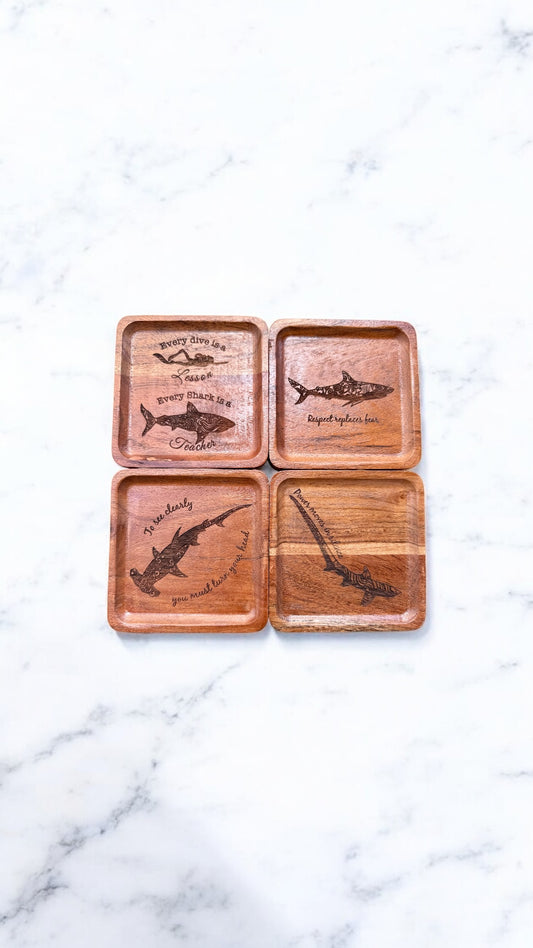 Silent Strength | The Shark Wisdom Coaster Set
