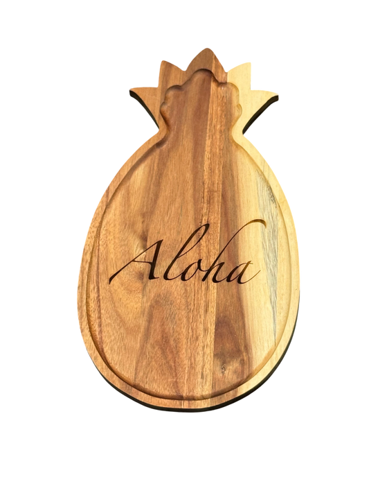 Aloha Pineapple Shaped Serving Board